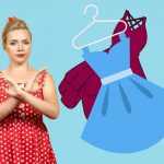 ragazza con vestito rosso a pois