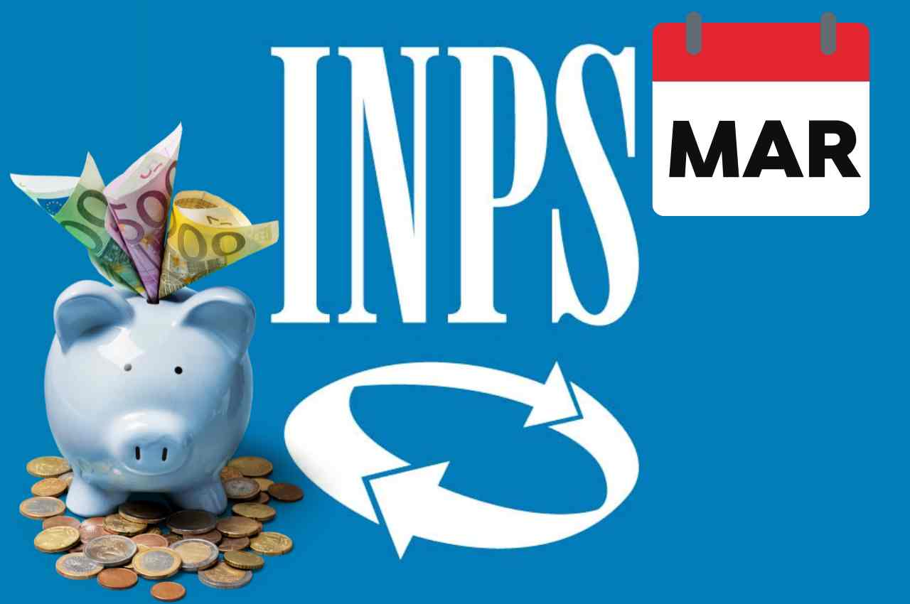 logo inps, soldi e calendario marzio