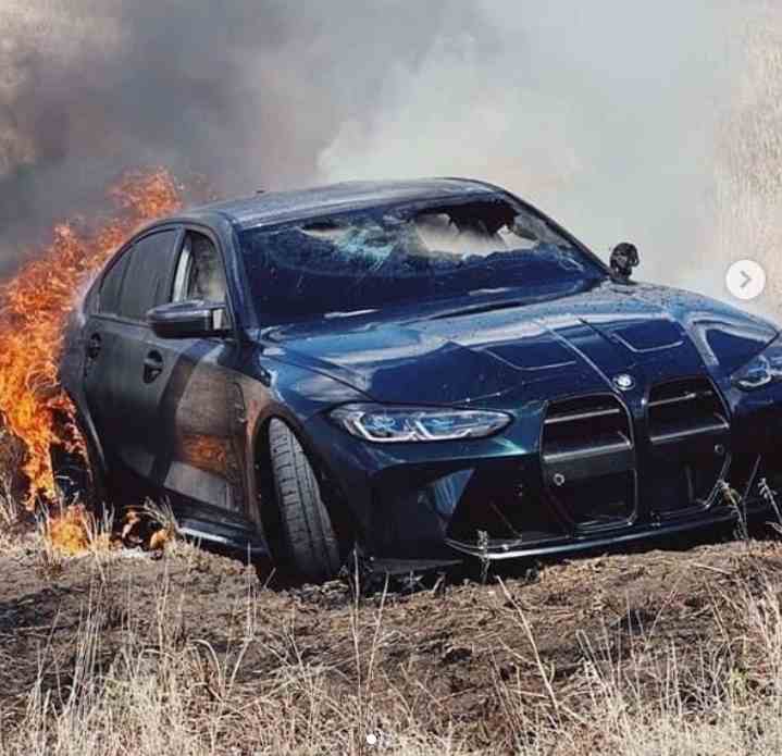 BMW M3 fiamme