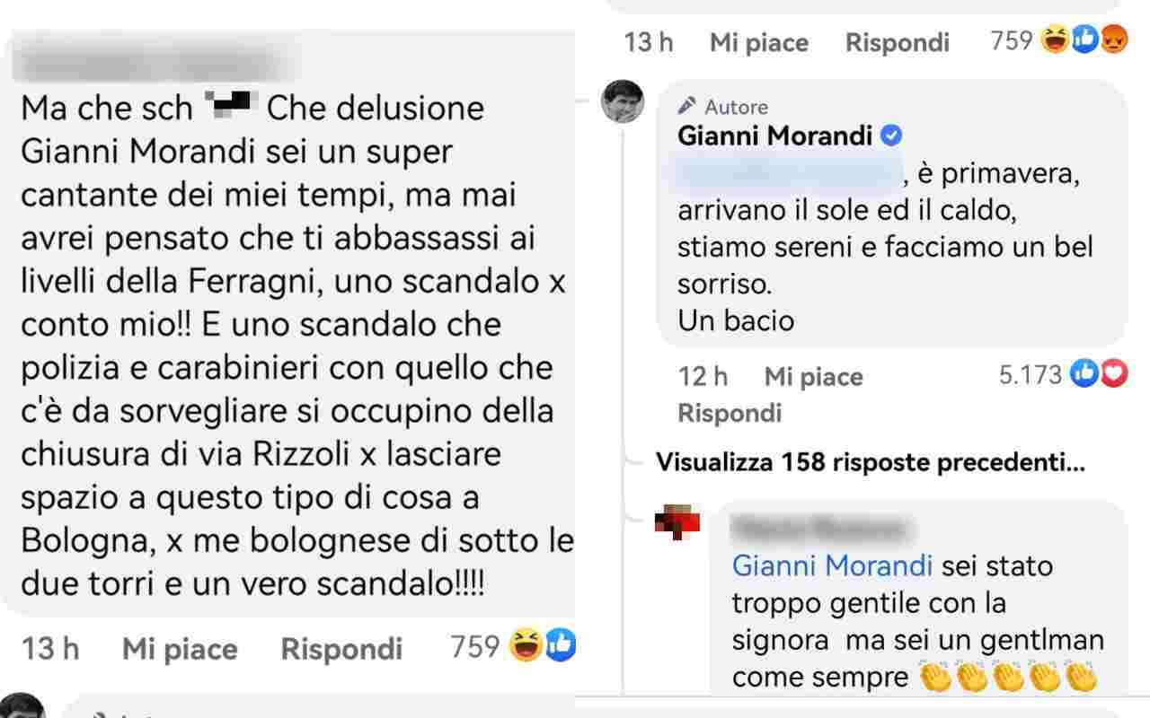 Morandi, botta e risposta social