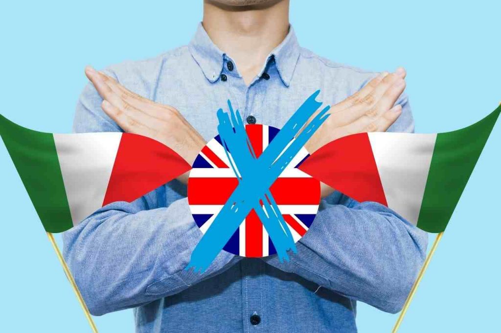 Multe fino a 100 mila euro per chi parla inglese in pubblico, e non è