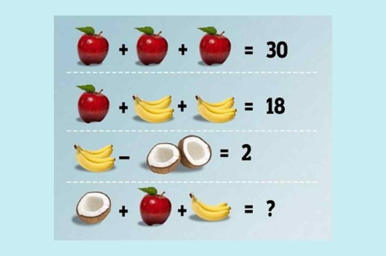 rompicapo della frutta soluzione