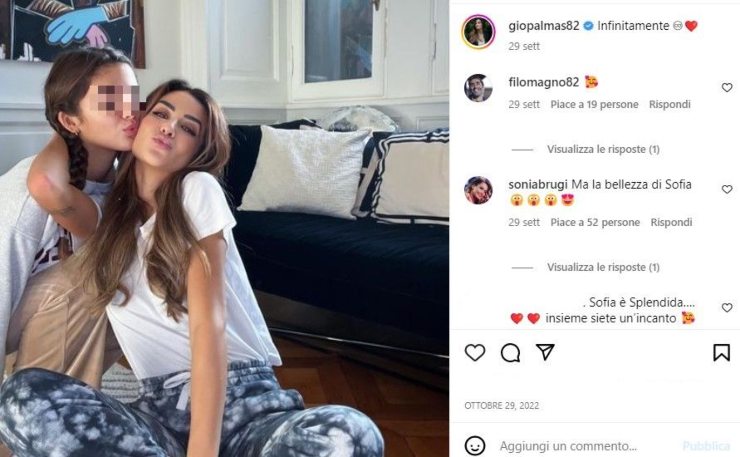 Giorgia Palmas, sua figlia è bella come lei 