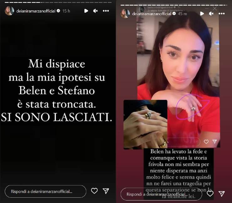 Stefano e Belen si sono lasciati