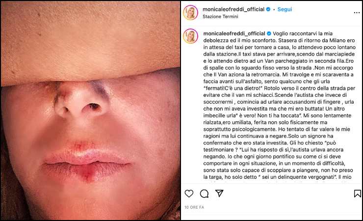 Monica Leofreddi sfogo social